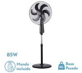 Ventilador de Pie TOLON Negro 3 VEL.85W 6ASPAS