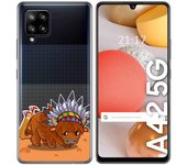 Tumundosmartphone Funda Gel Transparente para Samsung Galaxy A42 5G diseño Bufalo Dibujos