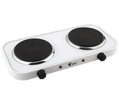 Suinga Cocina Eléctrica 2 Quemadores 50x29 Cm - Base de Acero Inoxidable - Control del Termostato