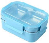 Fiambrera, caja de almacenamiento, lonchera, lonchera portátil de acero inoxidable azul