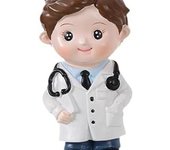 Decoración para tarta, estatua de médico, mini decoración de tartas, escultura de resina, feliz día del médico, para dormitorio, hogar, boda, sala de estar, hombre