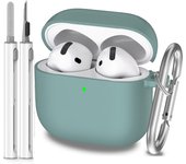 for AirPods 4th Generation Case Cover 2024, Military Grade Soft Silicone Shock-Absorbing for AirPods 4 Case with Keychain & Clea