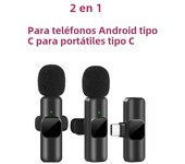 New Wireless Lavalier Microphone Portable Audio Video Recording Mini Mic for iPhone Android Live Broadcast Gaming Phone Mic