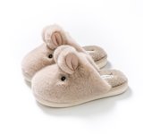 Zapatillas de algodón de conejo de Jade para mujer, pantuflas de algodón con sensación de gato de dibujos animados para invierno, para uso doméstico, para padres e hijos