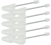 vidaXL Hormas de zapatos 5 pares plástico blanco EU 35-38