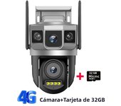 4G-SIM IP Camera WiFi 12MP 6K Dual Lens Triple Screens Smart Network Wireless Monitor V380 Security Protection CCTV Home Cameras