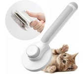 Cepillos para perros y gatos, cepillos autolimpiantes largos y cortos, eliminan eficazmente las pelusas enredadas