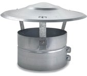 CAEXVEN Sombrerete Fijo para Conductos de Estufas y Chimeneas de Leña en Acero Galvanizado - Serie Lisa y Helicoidal