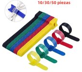10/30/50pcs Releasable Cable Ties Plastics Fastening Reusable Cable Colored tie Straps Nylon Wrap Zip Bundle Bandage Cable Tie