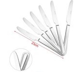 Maxia Market - Cubiertos accesorios para cocina, cuchillo para carne, fruta, de mesa, pescado, cuchara de postre, sopa, tenedor, espatula para tarta, acero inoxidable INOX - Colección ELEGANCE