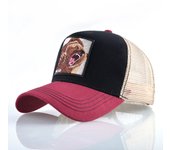 Four Seasons Snapback Baseball Cap Men Fashion Bear Embroidery Hip Hop Hat Women Outdoor Breathable Mesh Trucker Hat