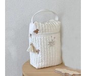 Portable Stroller Nappy Bag Quilted Baby Diaper Caddy Organizer Embroidered Mommy Bags Babies Accessories Changing Bag Storage