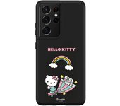 Funda original compatible con Samsung Galaxy S21 Ultra - S30 Ultra Negro con un diseño de Hello Kitty girl power