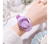 Kids Exam Watch Girls Boys Elementary School Waterproof Imitation Drop Macaron Little Fresh Sport Jelly Candy Color