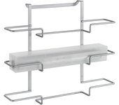 Soporte triple de puerta para film/aluminio 'galileo' 36x9x30cm metaltex