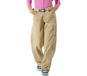 Pantalón Only Prime beige cargo wide leg para mujer
