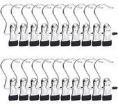 Gancho Clip Hooks 20 Piezas de Lavandería Portátil Acero Inoxidable Soportes y Bastidores de Almacenamiento