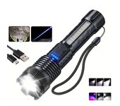 High Power Led Flashlight Portable Rechargeable Led Lamp Telescopic Zoom Torch Light Camping Hand Lantern