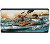 MERCHANDMANIA BILLETERA BILLETERO deporte playa kayak amigos competicion mujer señora negro monedero