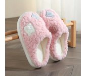 Women Cute Bear & Biscuit Pattern Fuzzy Slippers Super Soft Closed Toe Plush Winter Shoes Cozy & Warm Home Slippers