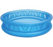 ntex Piscina hinchable infantil, 188x46 cm, 790 litros, 3 cámaras de aire, Color azul, Vinilo resistente, Tapón de desagüe, Incluye parche de reparación, Uso exterior niños +3 años