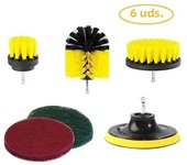 4Pc Electric Drill Brush Kit Cleaning Brush Toilet Cleaning Tools Floor Nylon Scrubber Brush For Carpet Glass Car Tires Bathroom