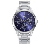 Reloj Mark Maddox HM7121-37 para Hombre, Cuarzo, Color Plateado, Correa Marrón, Acero Inoxidable, Garantía 2 Años
