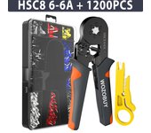 Crimping Pliers HSC8 6-4A/6-6A Tubular Terminal Crimper Wire Mini Ferrule Crimper Tools Household Electrical Kit With Box