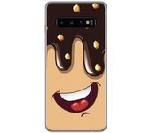 Tumundosmartphone FUNDA de GEL TPU para Samsung Galaxy S10 Plus diseño Helado Chocolate Dibujos
