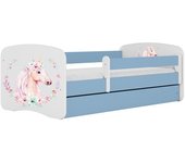Cama 140 x 70 cm Kocot Kids com colchão BabyDreams Horse Blue