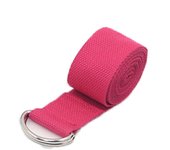 183*3.8cm Yoga Strap Cotton Exercise Yoga Belt Adjustable Woven Stretch D-Ring Buckle Fitness Stretching Bands Pilates Rope