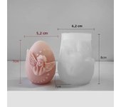 Easter Egg Silicone Candle Mold Aromatherapy Plaster DIY Craft Candles Making Tools Ornaments Embossed Flower Egg Mold
