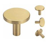 Juego de 4 ganchos de pared de latón cepillado, 32 mm x 35 mm, ganchos para toallas dorados para baño, ganchos para abrigos, perchas para toallas (redondos) girasol