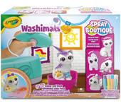 Spray Boutique Washimals Pets con 4 mascotas para decorar y personalizar.Rocia,lava y vuelve a colorear! 25x36x16 Cm (Crayola 74-7517)