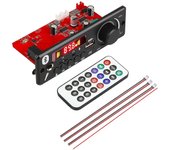 160W amplificador Bluetooth 5.0 MP3 decodificador 12V coche MP3 reproductor USB FM grabación carpeta conmutación micrófono manos libres control