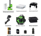 Laser Level 16 Lines 4D Nivel Laser Self-Leveling Laser Level 360 Horizontal & Vertical Cross-Lines Indoors and Outdoors Laser