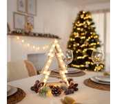 Ledkia Árbol de Navidad Madera LED con Batería Gaspar ILUZZIA