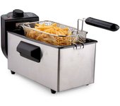 Freidora de aceite Alpina 3L 2000W negro/plata