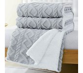 C.A - Manta Sofa de Borrego, Manta Doble Cara Franela y Sherpa, 100% Poliester, Suave y Caliente para Invierno, Manta Cama, Sobrecama, Manta Borreguito