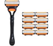NEW 4-25 Pcs Comb Men's Razor Fusion Pro Power Shaving Shaver Male Face Beard Hair Trimmer 6 Layer Blades Replacement Refills
