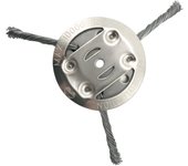 LUSQI 6/8/9inch Steel Wire Wheel Head Grass Trimmer Head Universal Weed Brush Fit Straight Shaft Brushcutter Removal Moss Rust