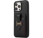 Advanced lychee patterned letter leather card case For iPhone 16 15 14 13 12 11 ProMax, drop resistant and storable