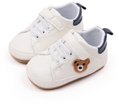 White Baby Shoes Cute Bear Casual Sneakers Toddler Non-slip Newborn Boy Girl First Walkers
