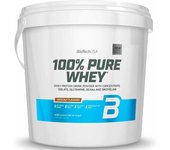 Biotech Usa 4kg 100% Pure Whey  - Proteína en Polvo con BCAA y Glutamina - Sin Gluten, Sin Aceite de Palma