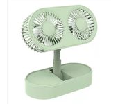Ventilador de doble cabezal Ventilador de escritorio Ventilador eléctrico Mute Ventilador de viento fuerte Ventilador plegable Ventilador ajustable Ventilador telescópico
