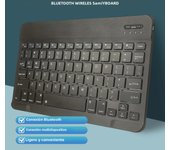 Bluetooth Keyboard Wireless Rechargeable Black 10 Inch Keyboard For IOS Android Windows Tablet For iPad Air Mini Keyboard