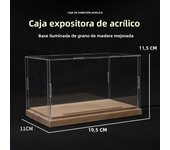 1/32 1/24 1/9 Acrylic Transparent Toy Car Model Display Box Ring LED Light Wooden Dust Cover High Transmittance Plastic Show Box