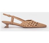 Pedro Miralles Zapatos destalonados trenzados marrones de punta fina modelo SANTO DOMINGO en tonos Marrones. Hecho a mano en España.