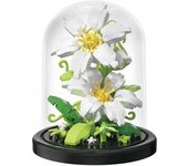 Rose Building Blocks Sunflower With Dust Cover Eternal Flower Assembling Brick Model Kids Toys Home Decoration Collection Gift