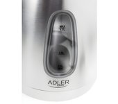 Adler AD1223 Hervidor de Agua Eléctrico de Acero Inoxidable, 2000W, 1,7 Litros, Libre de BPA